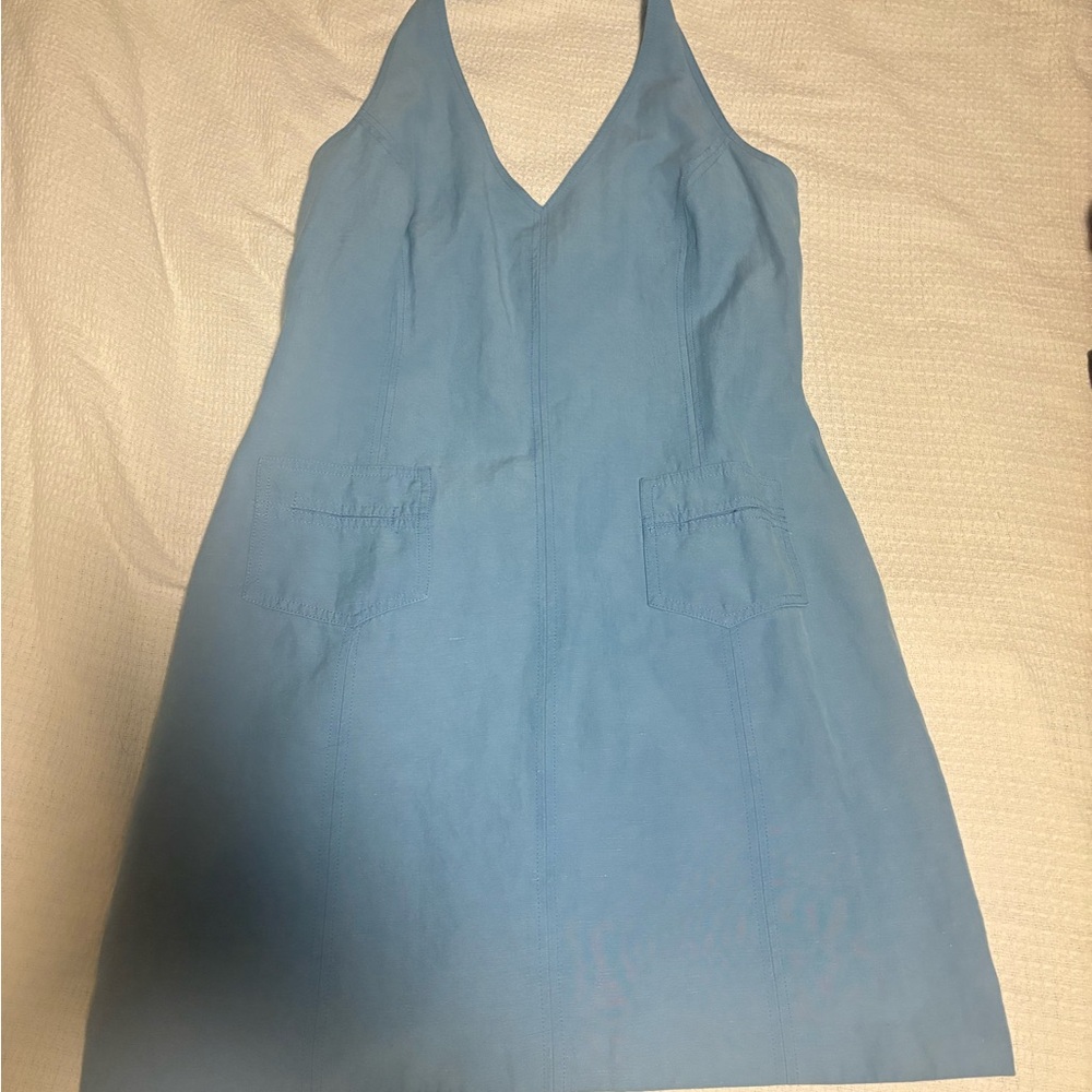 Vintage Laundry By Shelli Segal Light Blue Backless Dress